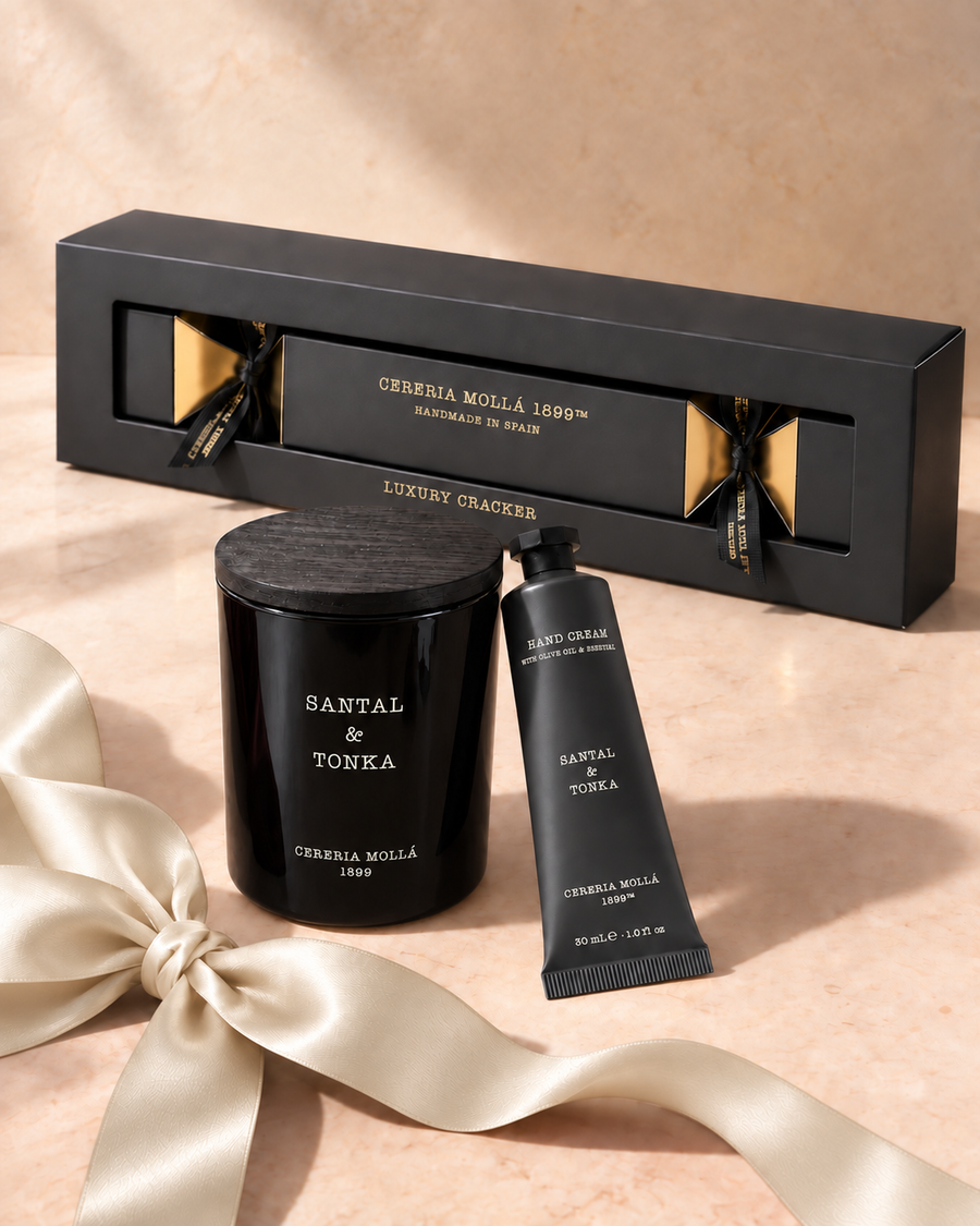 Luxury Cracker Santal & Tonka – Duftkerze & Handcreme