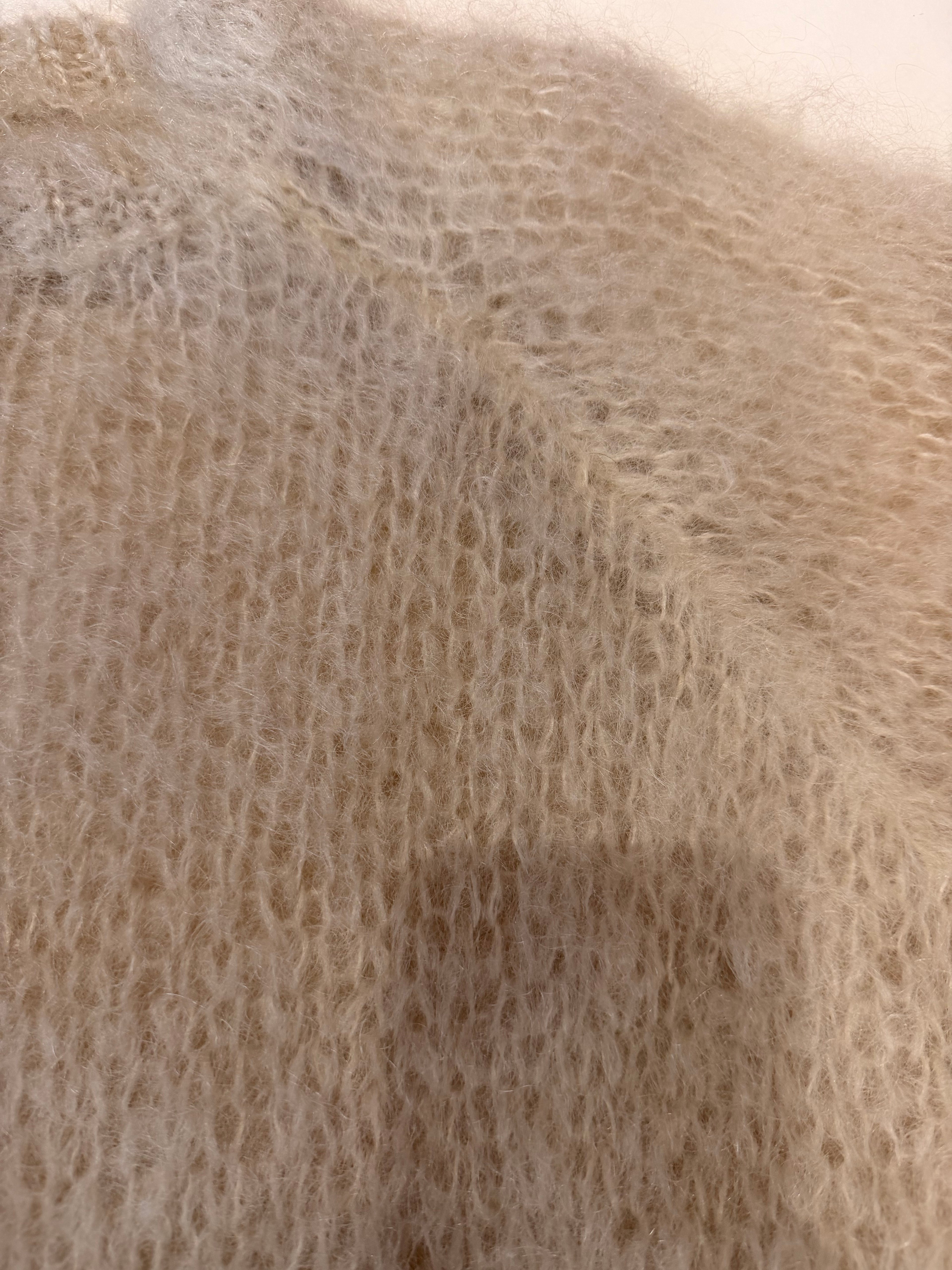 Kid-Mohair-Pullover Beige – Bild 2
