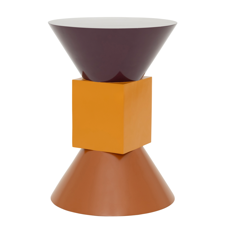 Beistelltisch Colette – Mangoholz, Orange & Violett