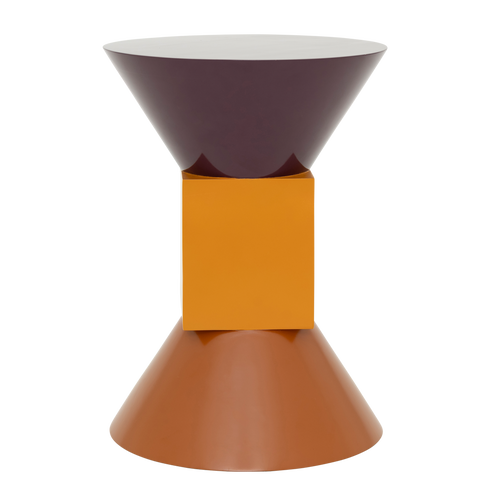 Beistelltisch Colette – Mangoholz, Orange & Violett