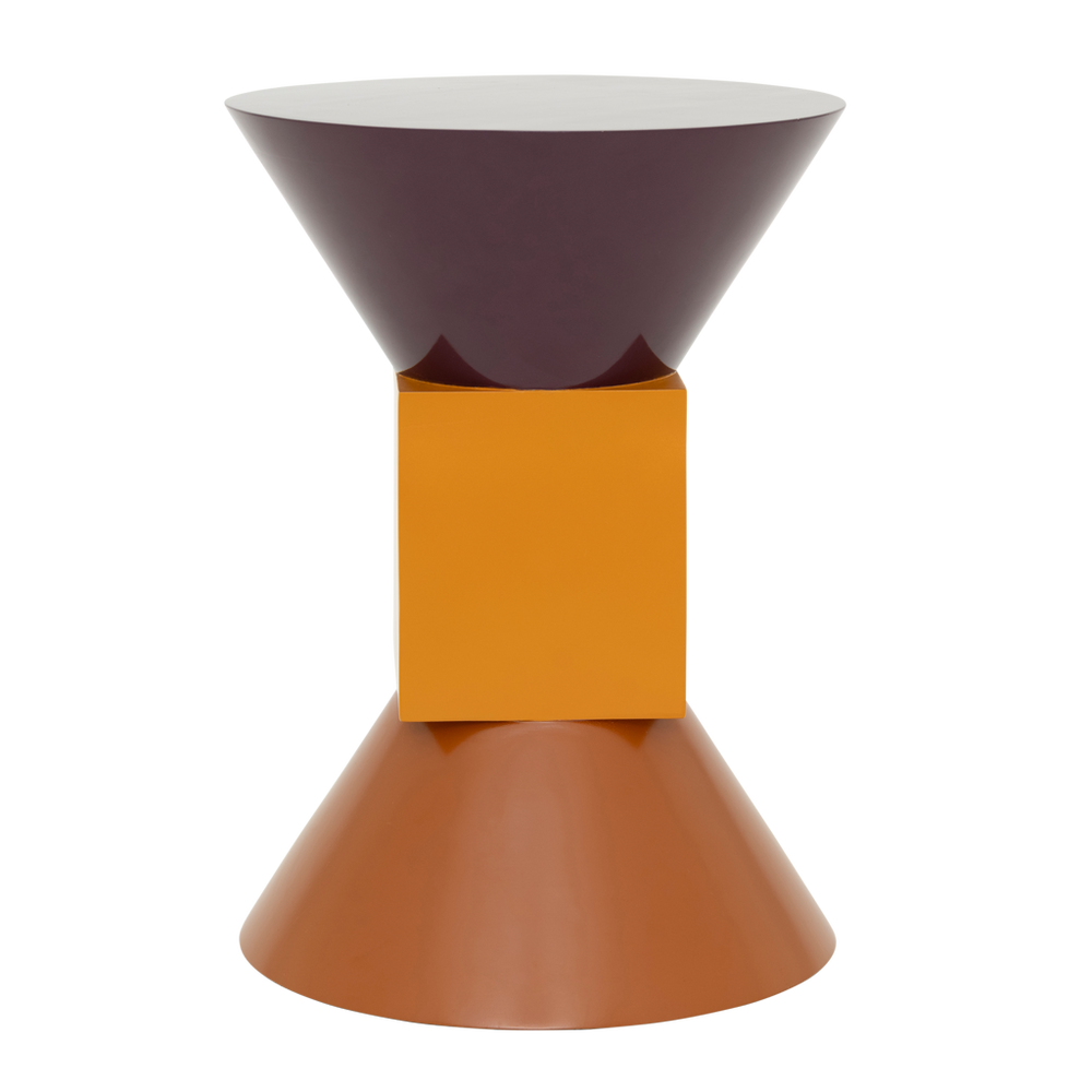 Beistelltisch Colette – Mangoholz, Orange & Violett