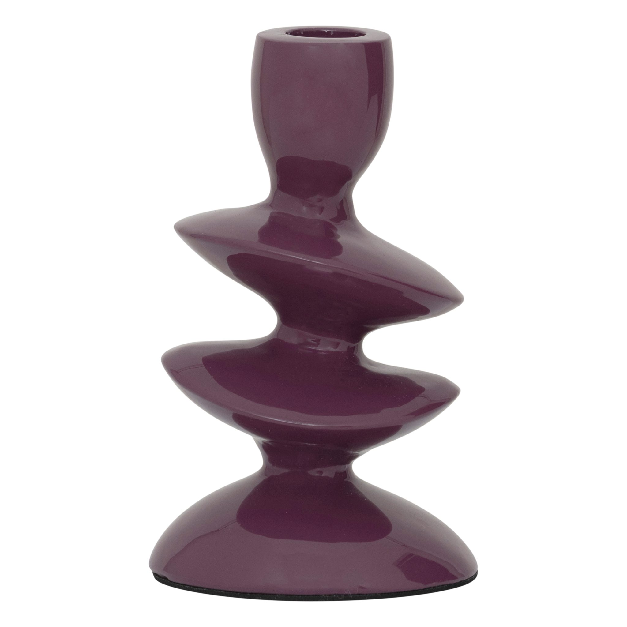 Kerzenhalter Violette – Aluminium, Pflaumenlila