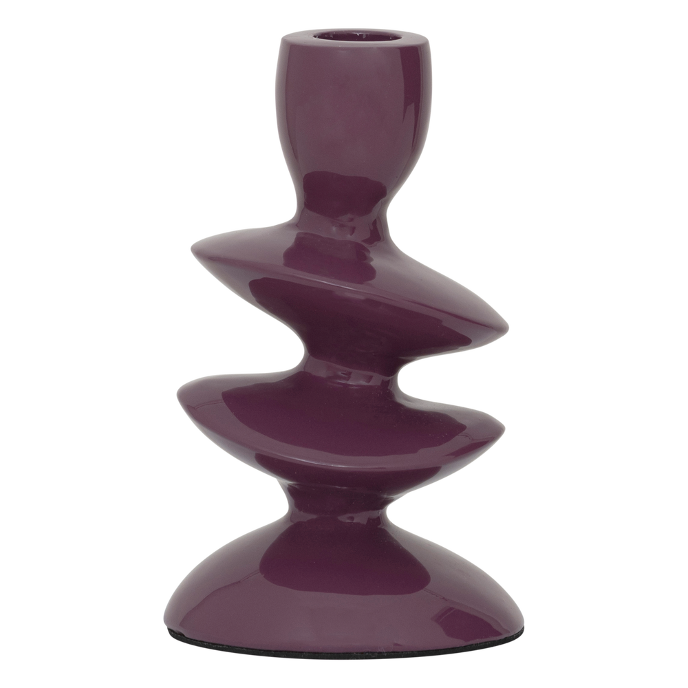 Kerzenhalter Violette – Aluminium, Pflaumenlila