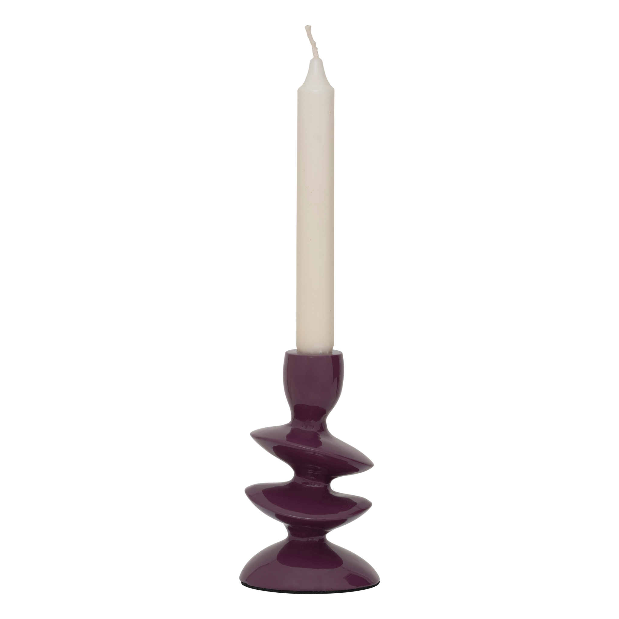 Kerzenhalter Violette – Aluminium, Pflaumenlila