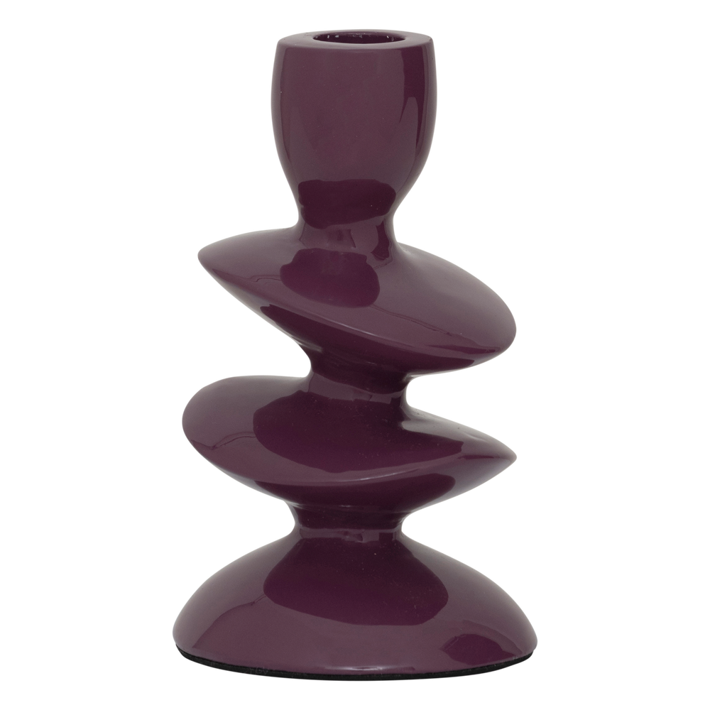 Kerzenhalter Violette – Aluminium, Pflaumenlila
