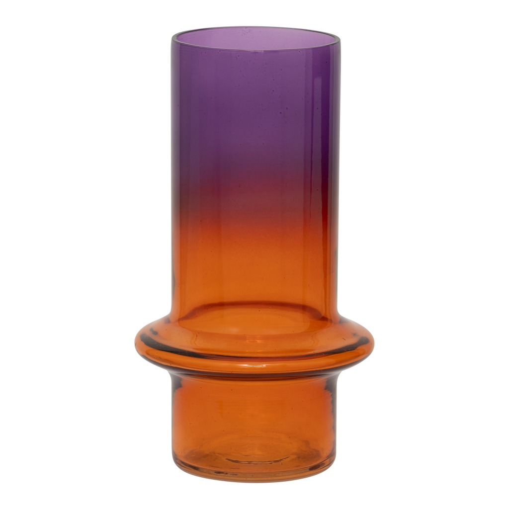 Mini-Vase Clémentine – Recycled Glass, Orange-Violett