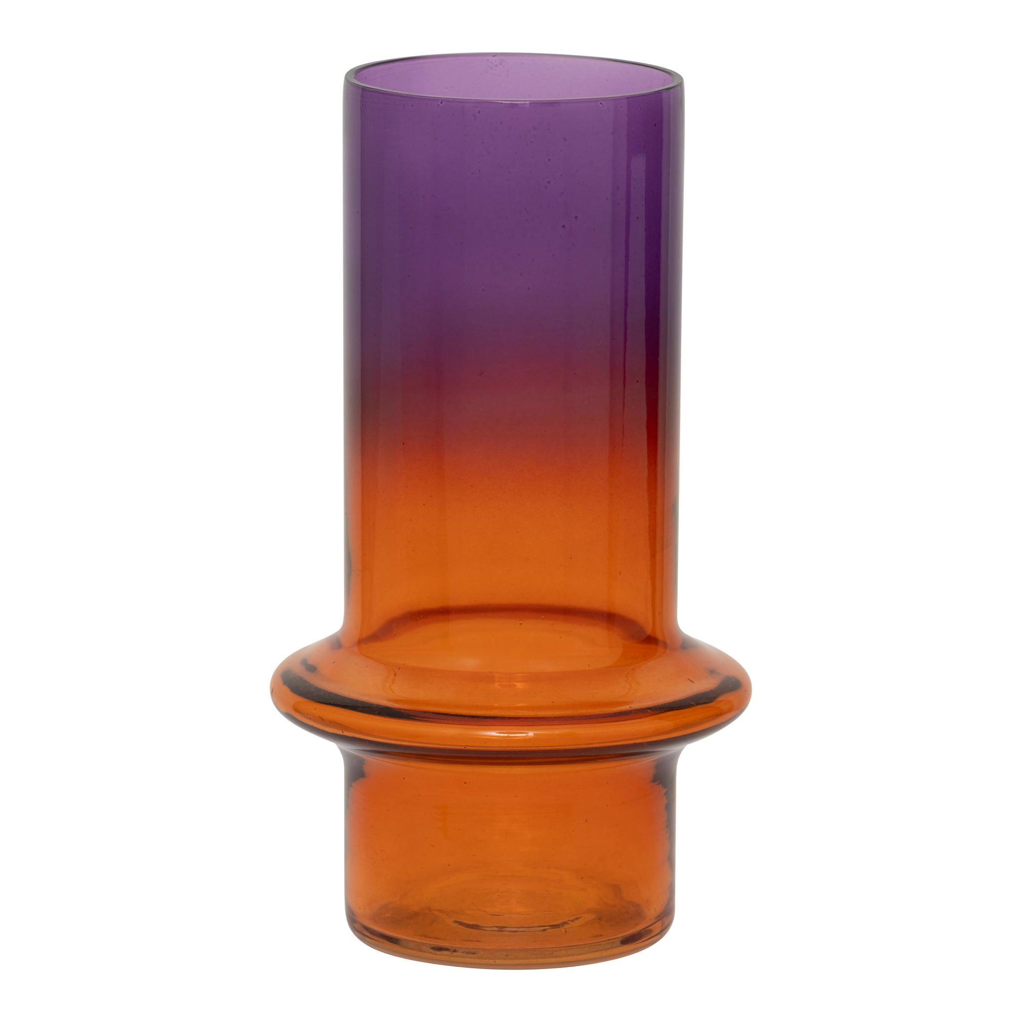 Mini-Vase Clémentine – Recycled Glass, Orange-Violett