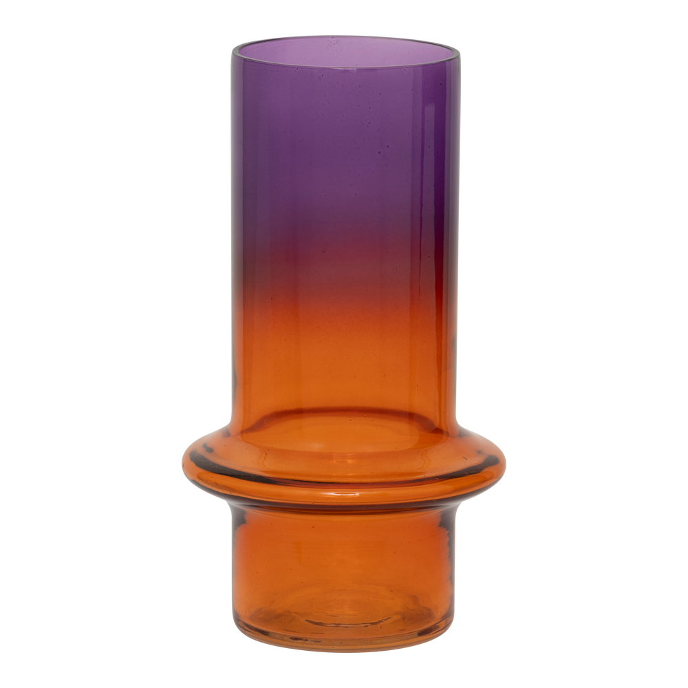 Mini-Vase Clémentine – Recycled Glass, Orange-Violett