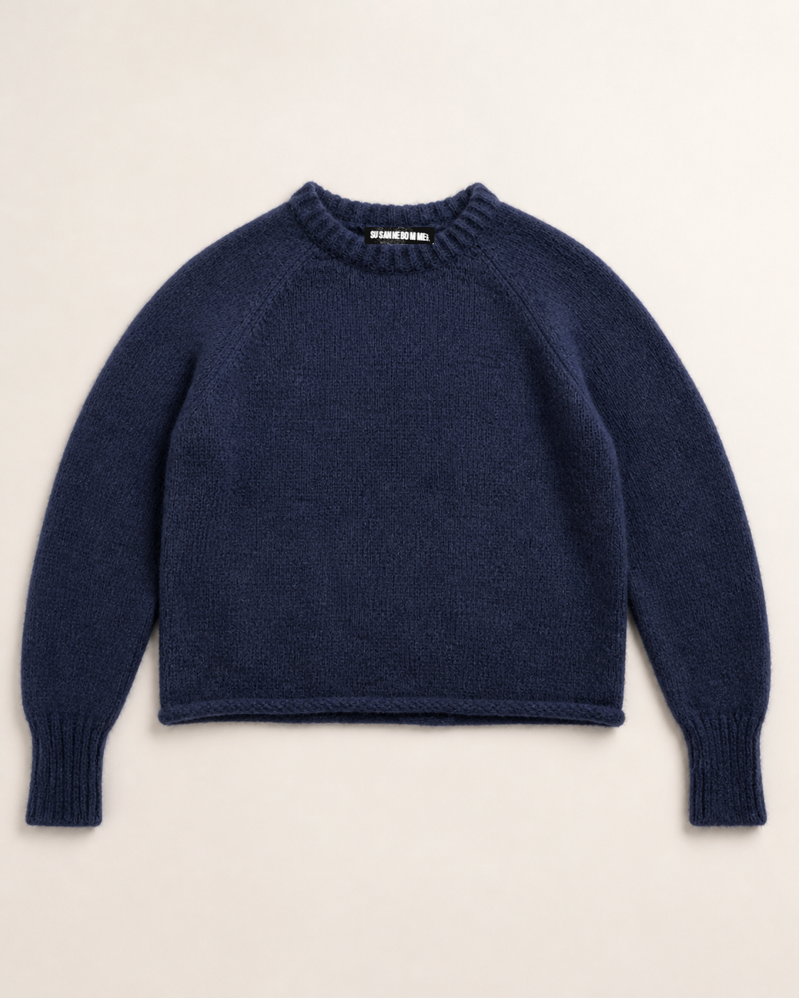 Alpaka-Mix-Pullover Dunkelblau – Bild 1