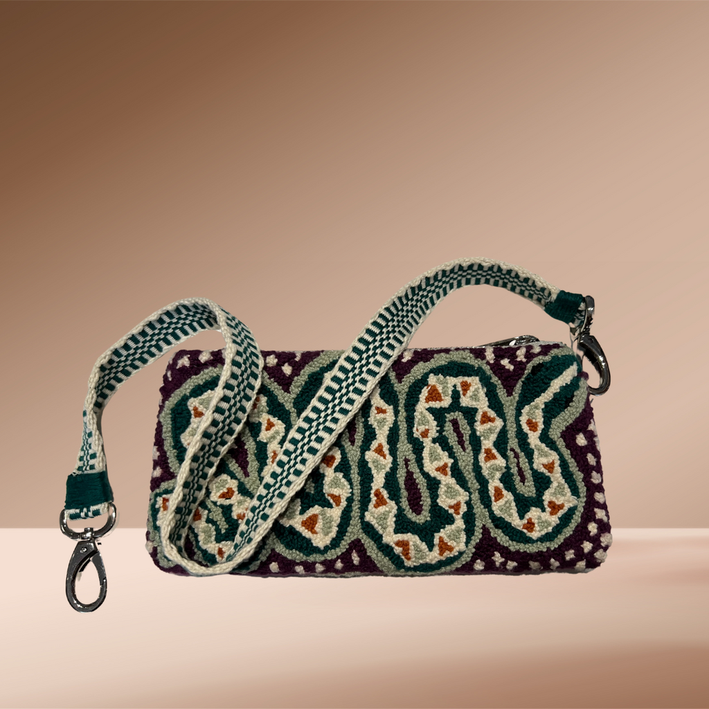 Clutch S "SNAKE" - MAMA TIERRA ♡ mit oder ohne Riemen PURPLE