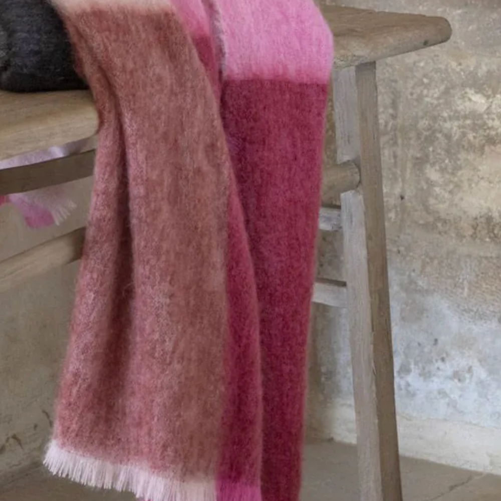 MOHAIR Decke BERRY - ein Traum - 100% made in France