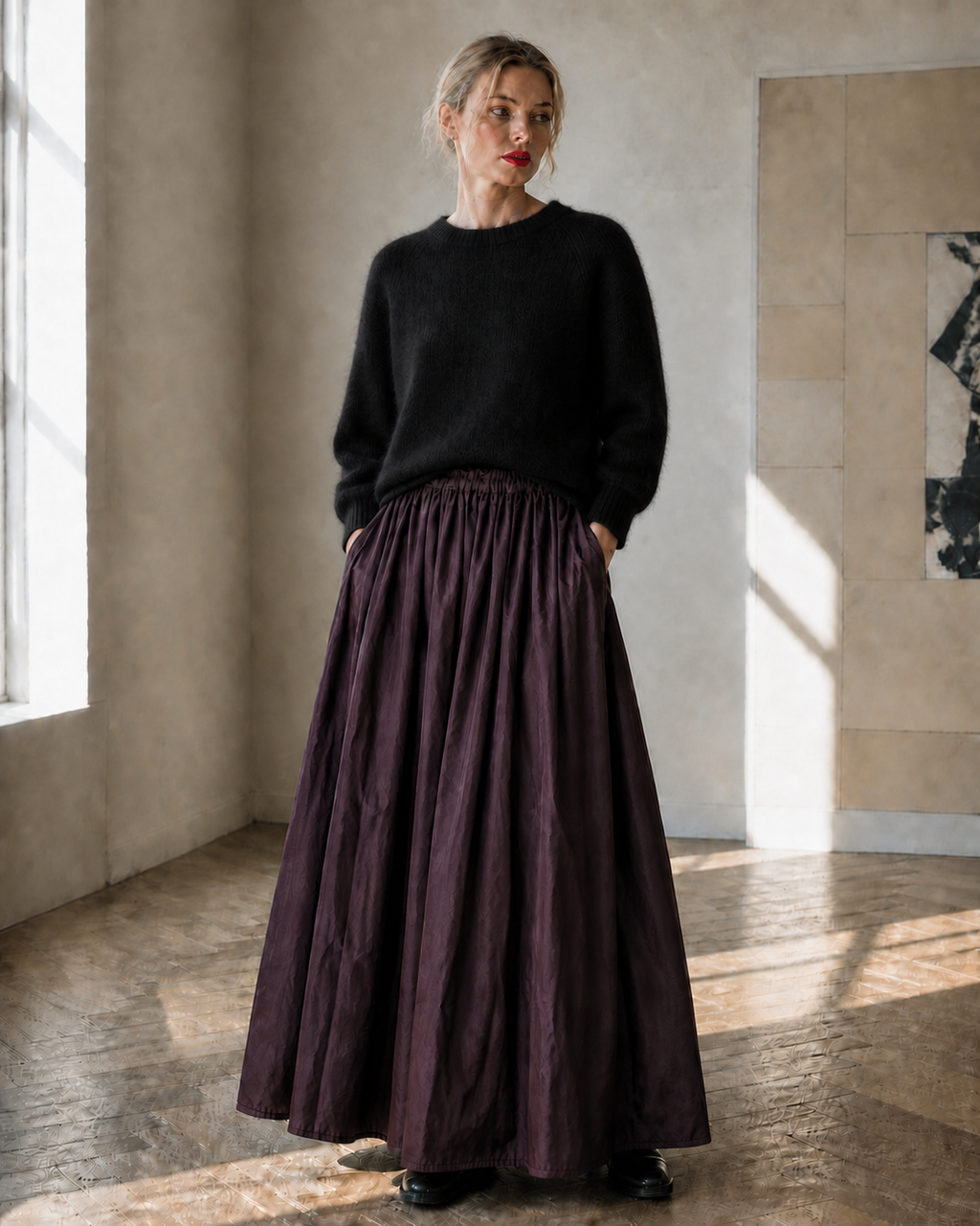 Alpaka-Mix-Pullover Schwarz – Bild 3