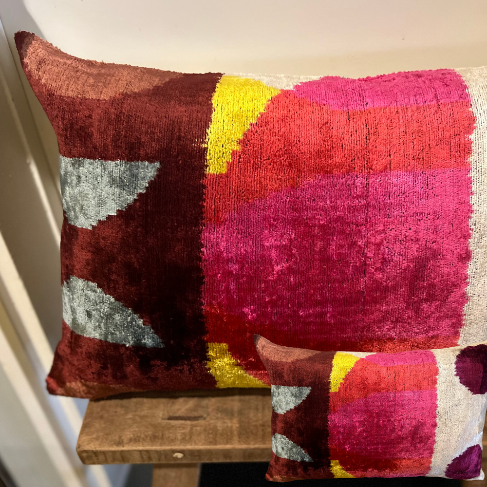 Seidenkissen „Art Déco“ – farbstark & elegant