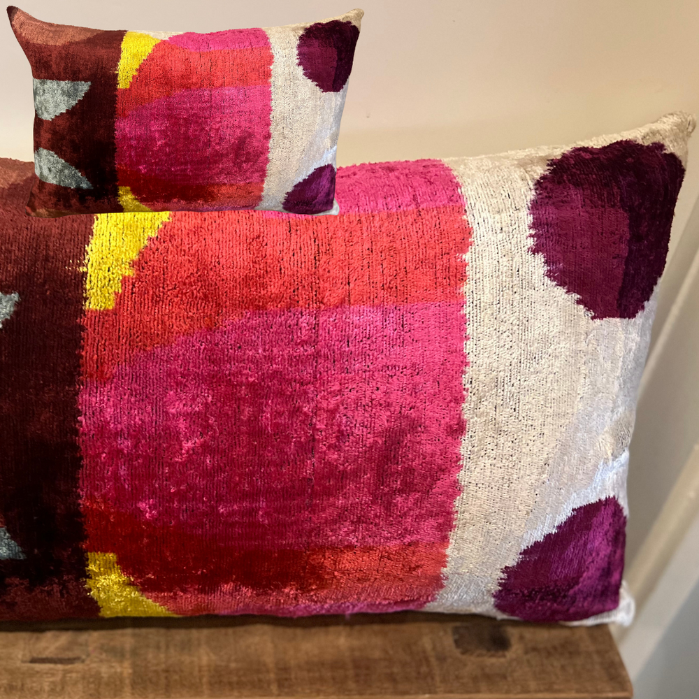 Seidenkissen „Art Déco“ – farbstark & elegant