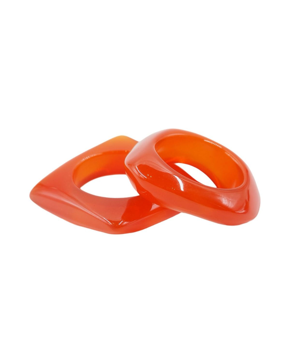 Serviettenringe Resin, 2er-Set – Orange