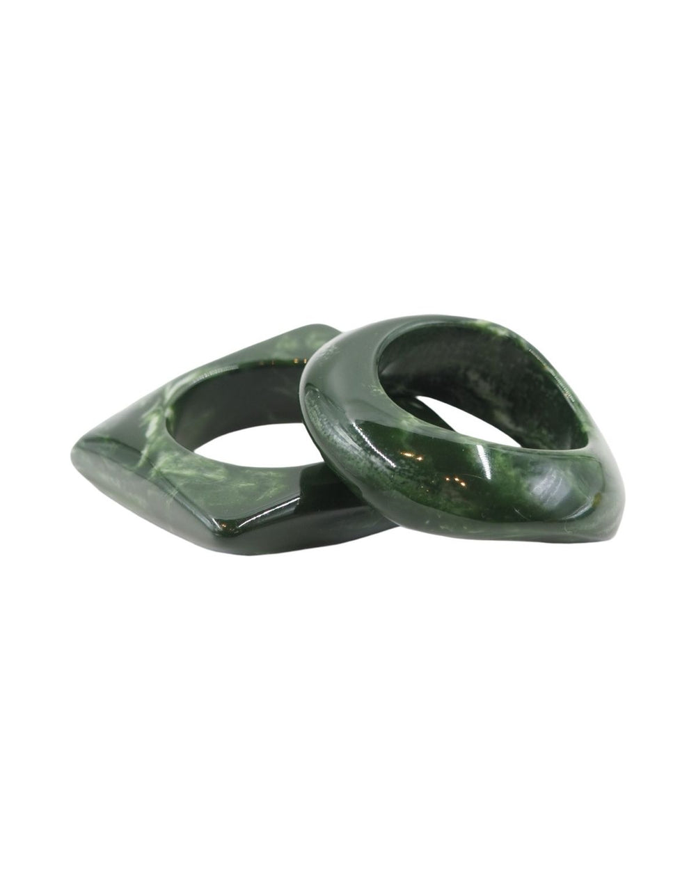 Serviettenringe Resin, 2er-Set – Grün