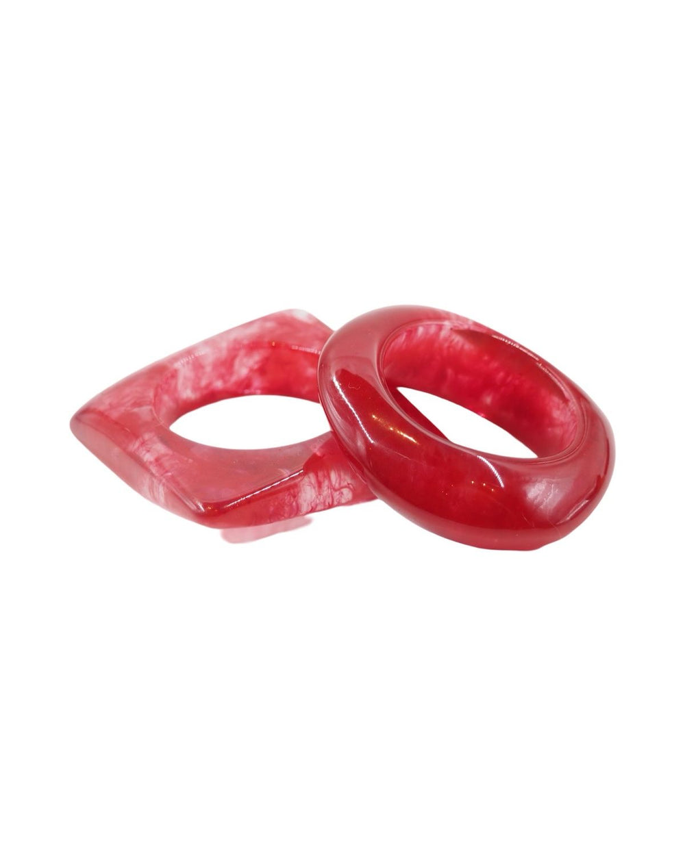 Serviettenringe Resin, 2er-Set – Rot