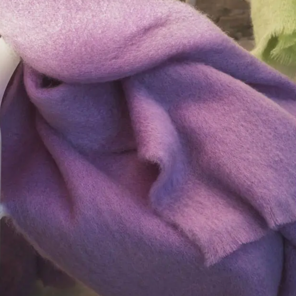 MOHAIR Decke LILAC - ein Traum - 100% made in France