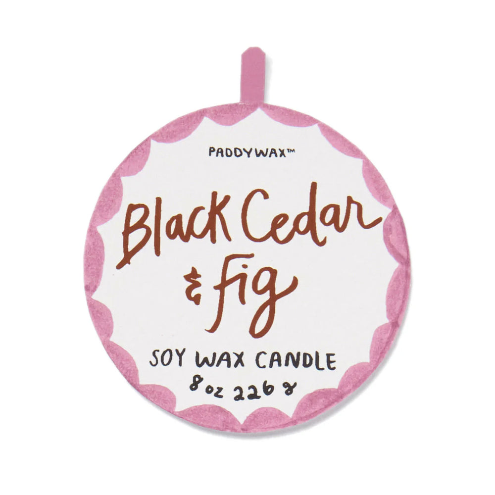 „Black Cedar & Fig“ Duftkerze in handbemalter Keramik – Tiger ♡