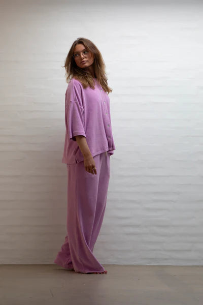 Frotté OVERSIZED SHIRT ♡ Fuchsia