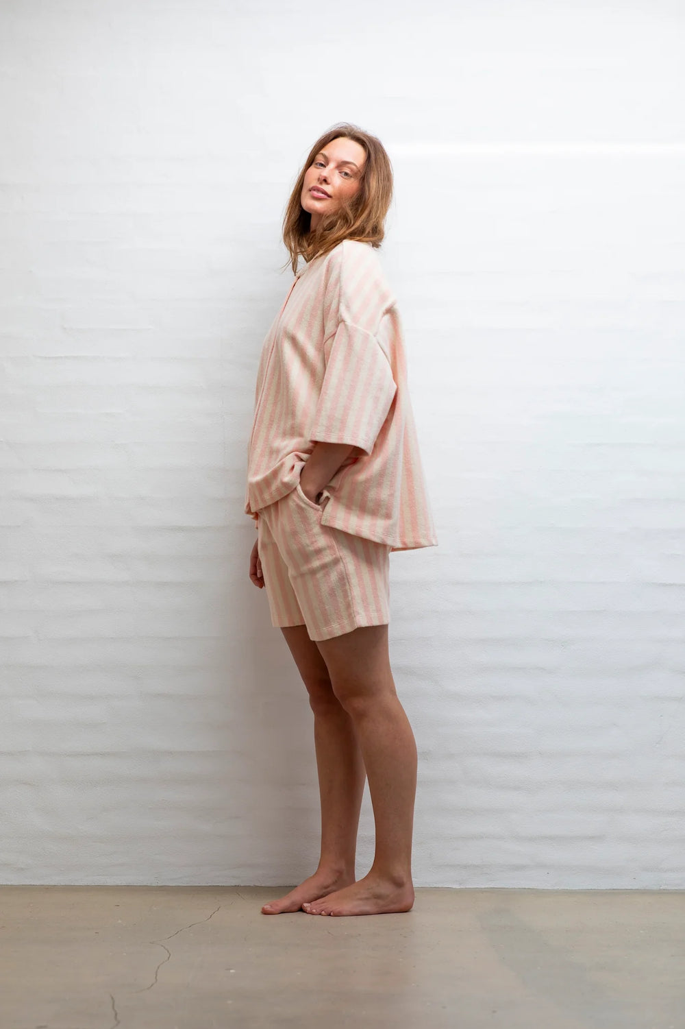 Frotté GYM SHORTY ♡ Rosa/ Offwhite