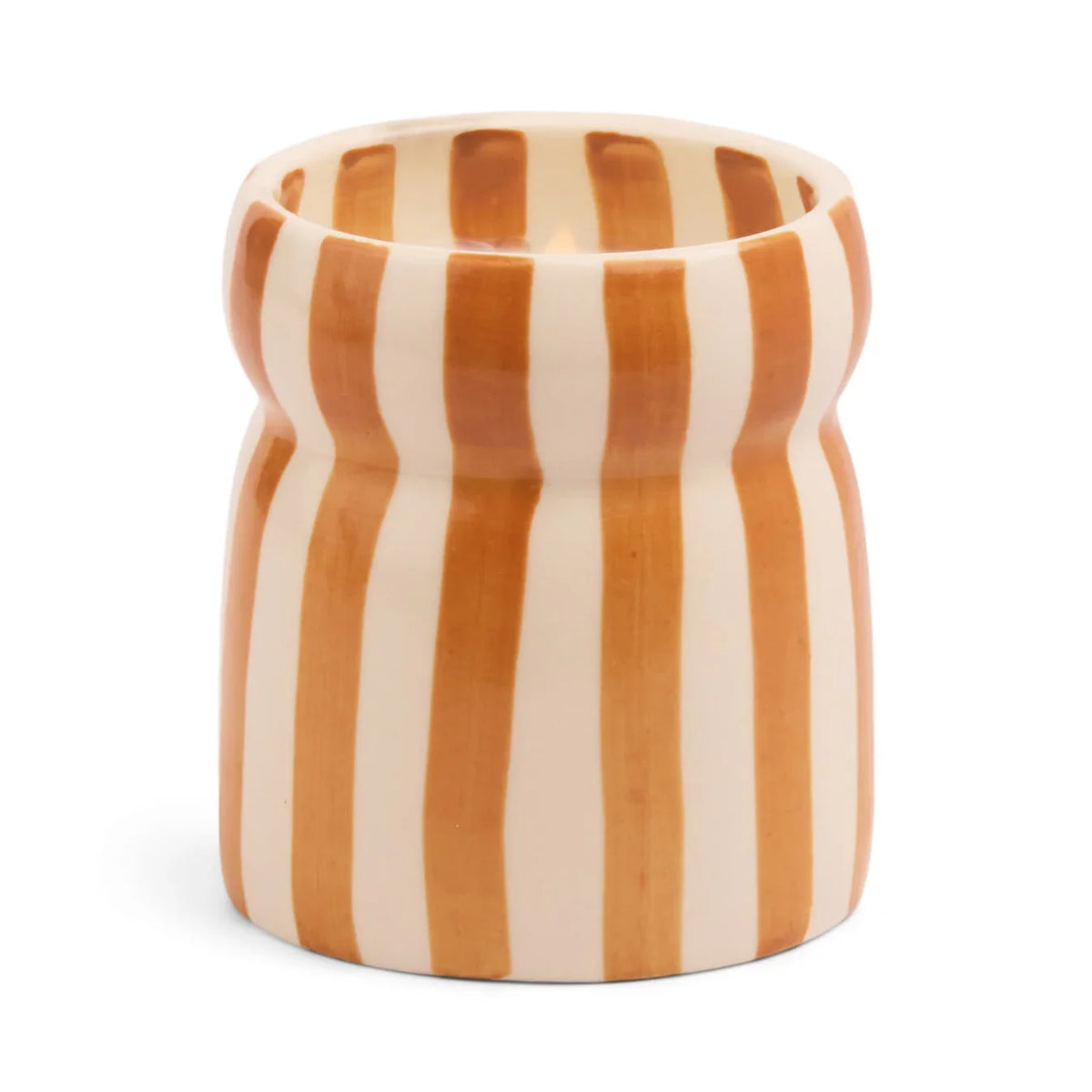 Paddywax Cabana Sienna Sunset – handbemalte Keramik in Rostrot und Creme; Originalaufnahme