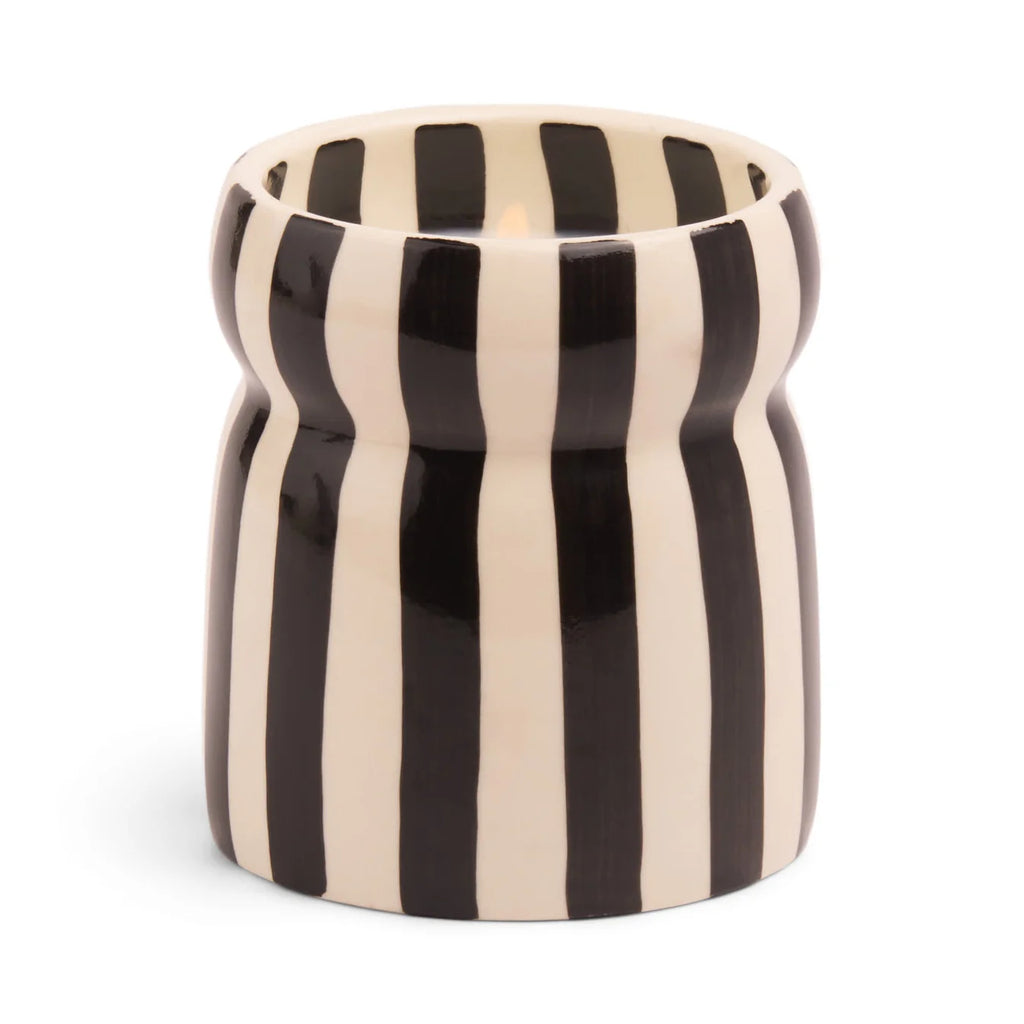 „Lava Stone“ Duftkerze in handbemalter Keramik – Cabana Black  – LOVE IT ♡ –