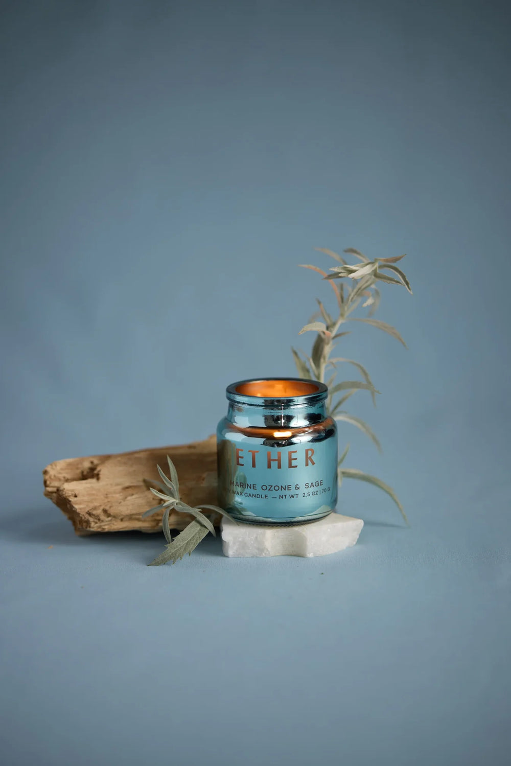 „Sea Salt & Sage“ Duftkerze im schimmernden Glas – Chroma Mini  – LOVE IT ♡ –
