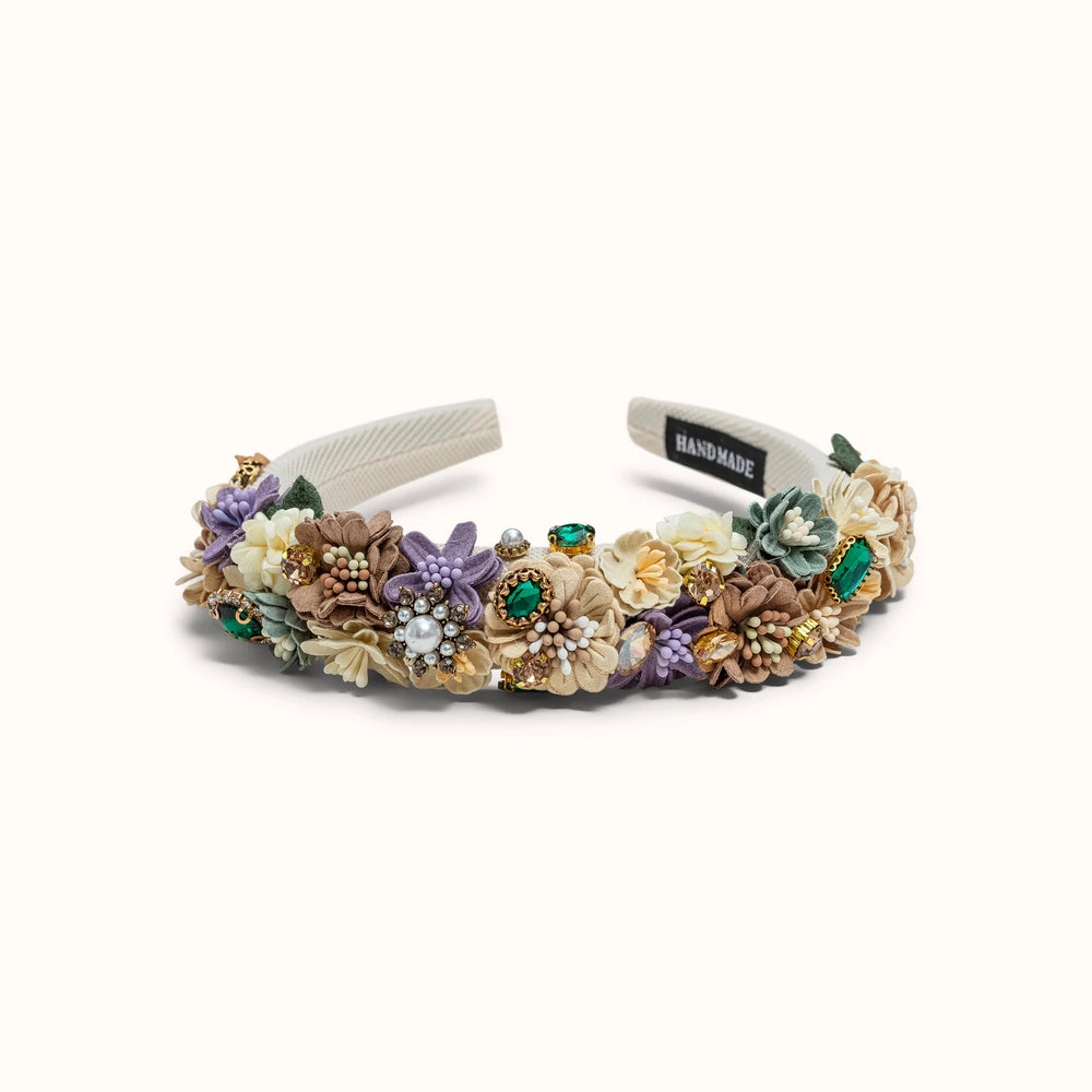 Blumen-Haarreif CREAM – handgemacht & zauberhaft
