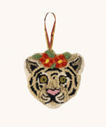 🐅 Tapis Amis „Floral White Tiger“ – handgetufteter Wollanhänger