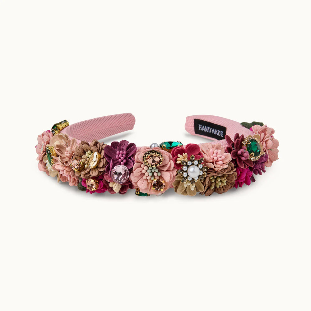 Blumen-Haarreif ROSÉ – handgemacht & zauberhaft
