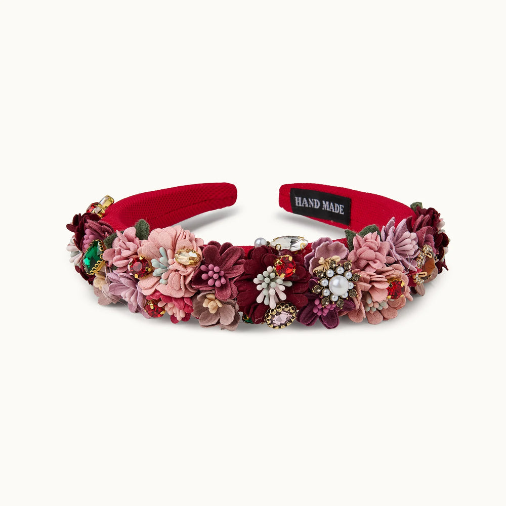 Blumen-Haarreif ROT – handgemacht & zauberhaft