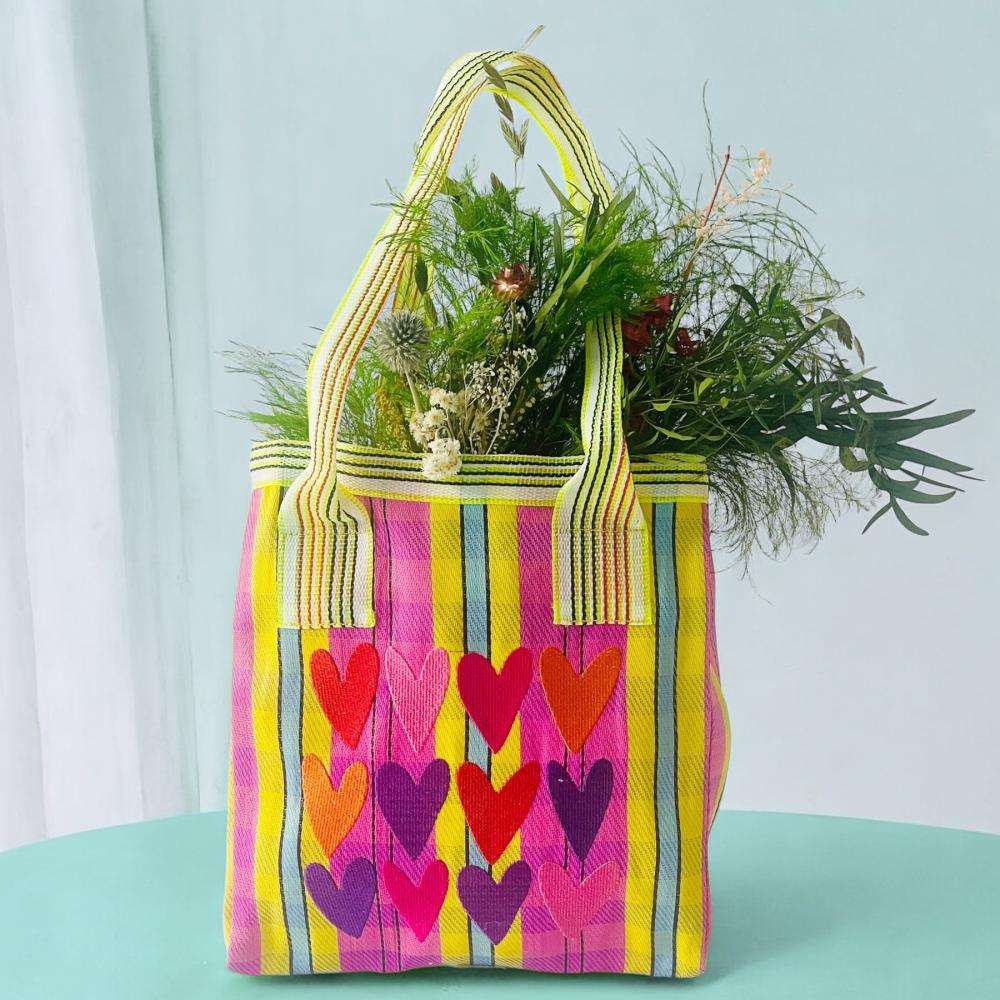Produktinformationen "Shopper S recycled plastic 12Hearts" HEARTS + HEARTS = LOVE!
