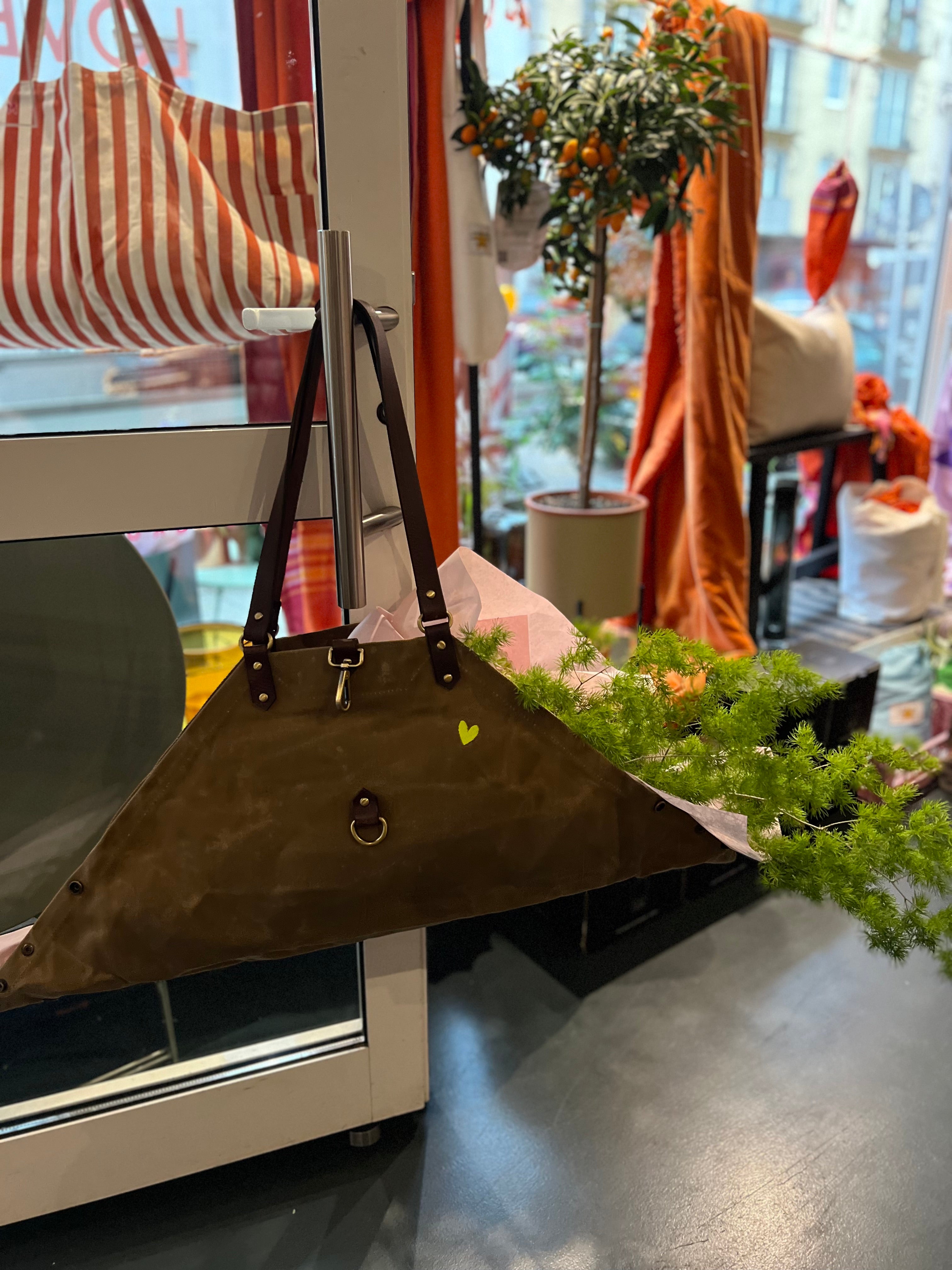 JADE - Utility Blumentasche/ Hundetasche/ Grocery Bag - BEIGE - einrollbar