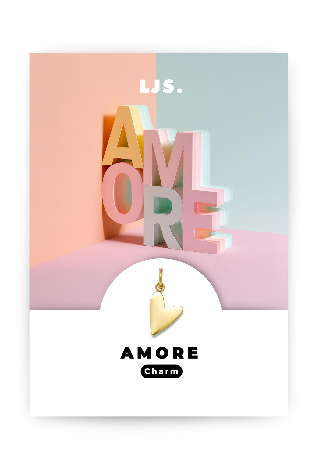 Charm AMORE – Gold von Little Jewellery Stories – Detail und Styling