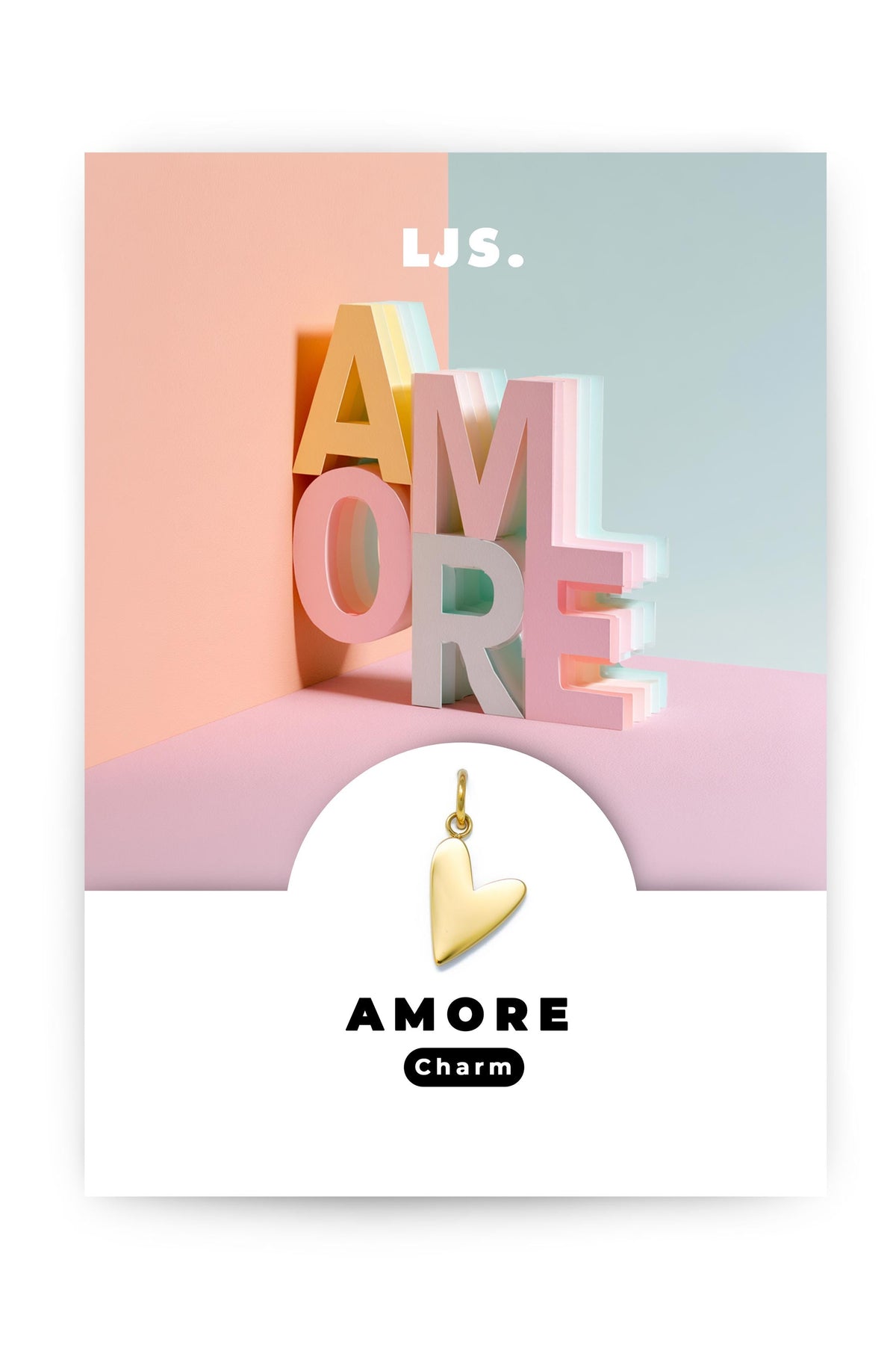 Charm AMORE – Gold von Little Jewellery Stories – Detail und Styling