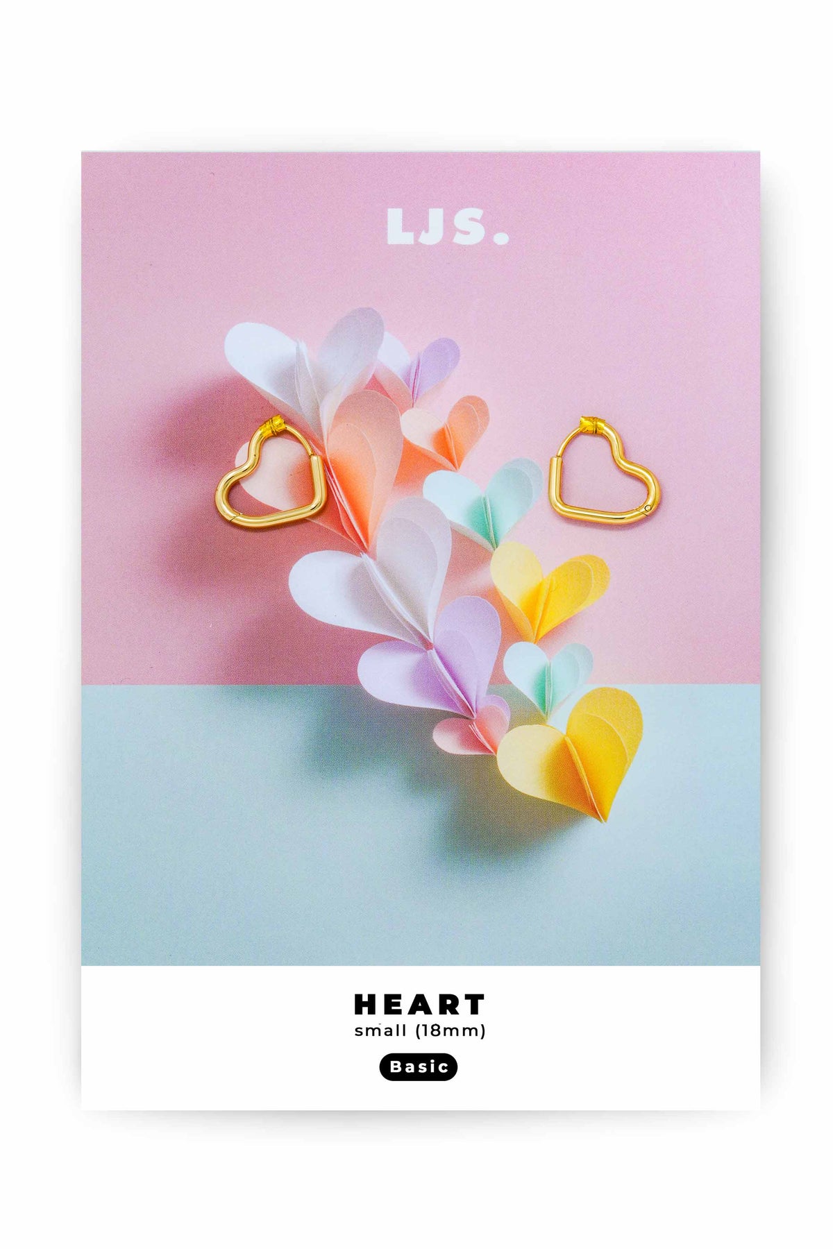 Creolen HEART S – Gold von Little Jewellery Stories – Produktansicht