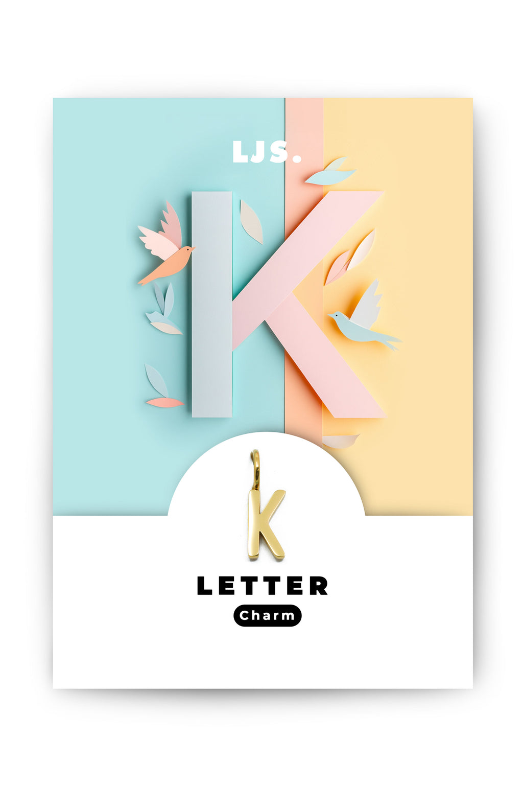 Monogramm CHARM - K - Gold