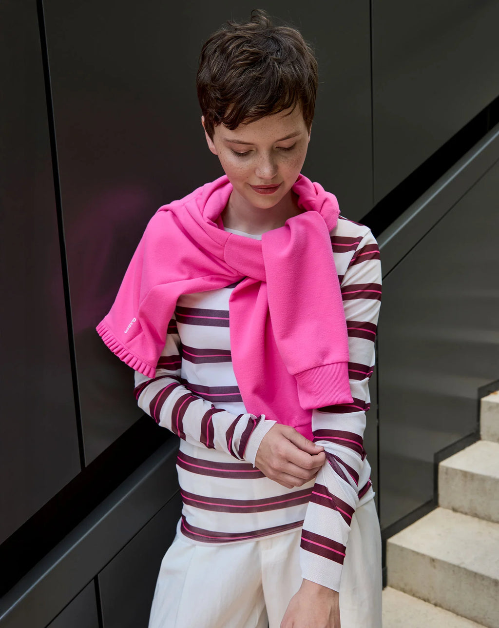 Mesh-Longsleeve PAOLA – BORDEAUX-PINK