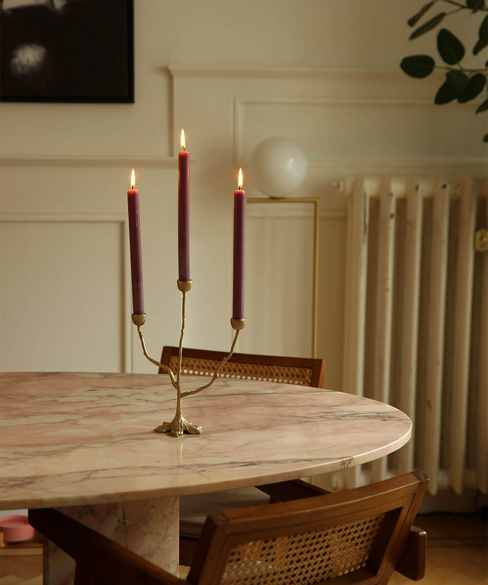 Misty Triple – Candle Holder aus recyceltem Messing (3-armig)