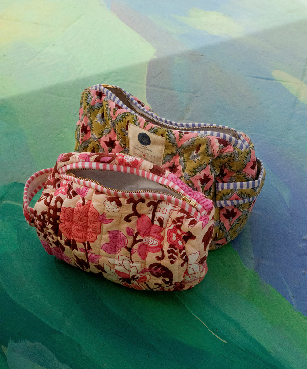 Lucie – Make-up-Tasche Medium aus Baumwolle