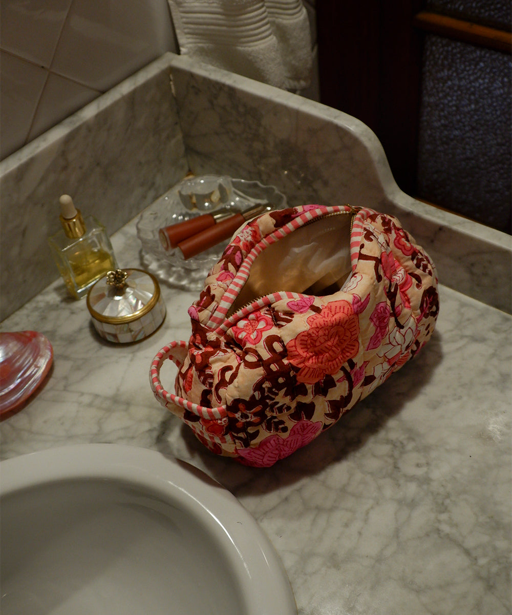 Lucie – Make-up-Tasche Medium aus Baumwolle