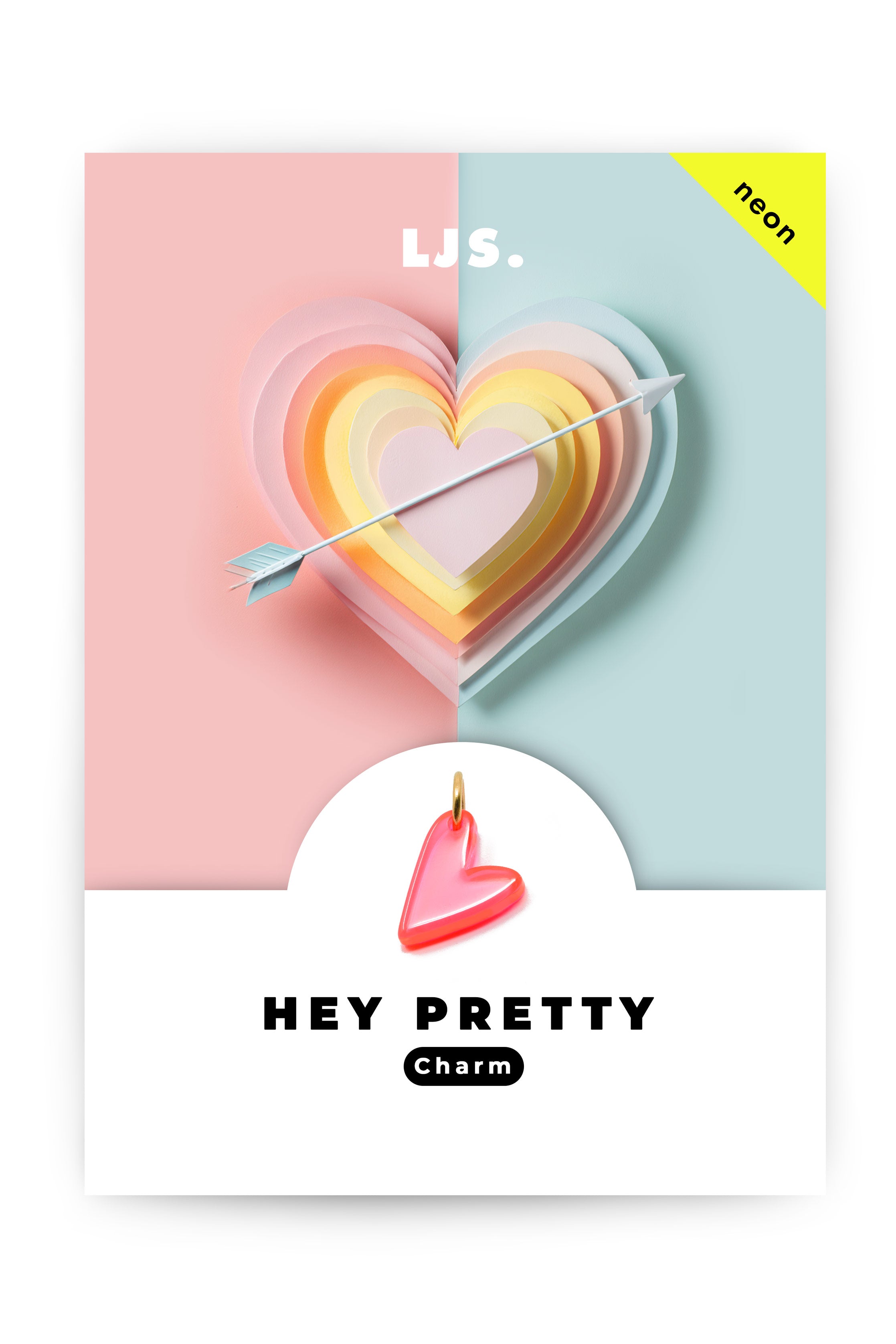 CHARM - HEY PRETTY - Gold NEON