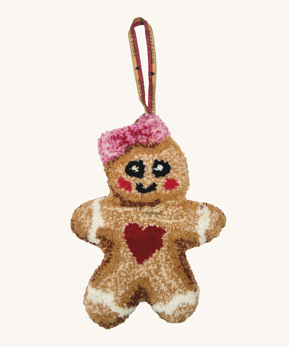 Mrs Ginger Bread – Handgefertigtes Weihnachtsornament aus Wolle  Ein festliches Lieblingsstück voller Wärme & Charme