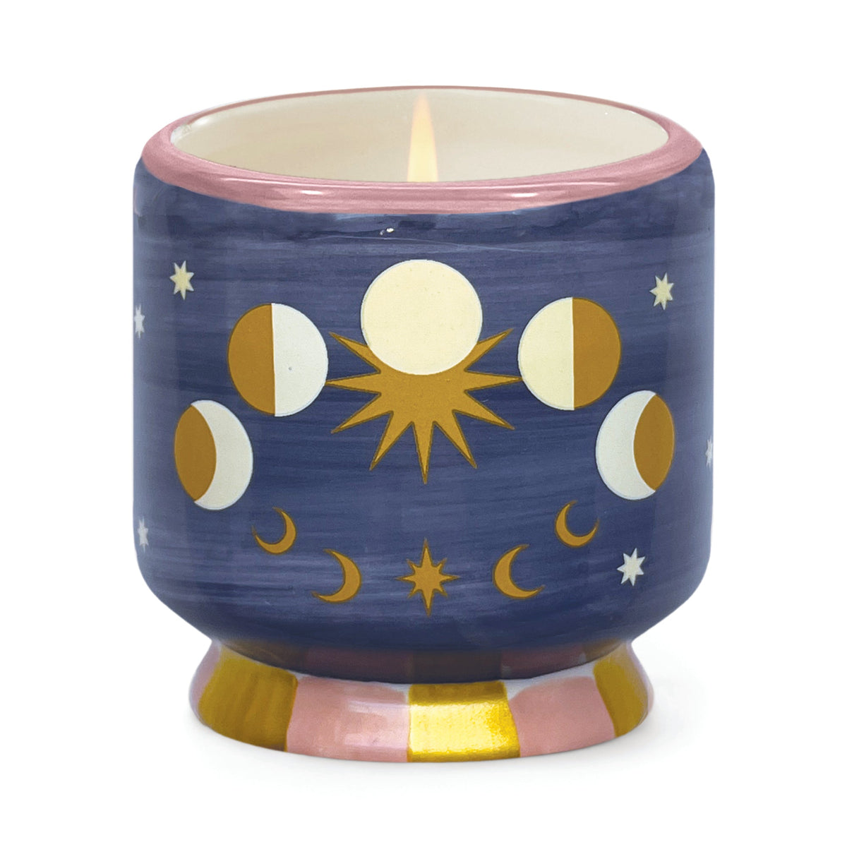 „Moon Phases“ Duftkerze in handbemalter Keramik – Herstelleraufnahme