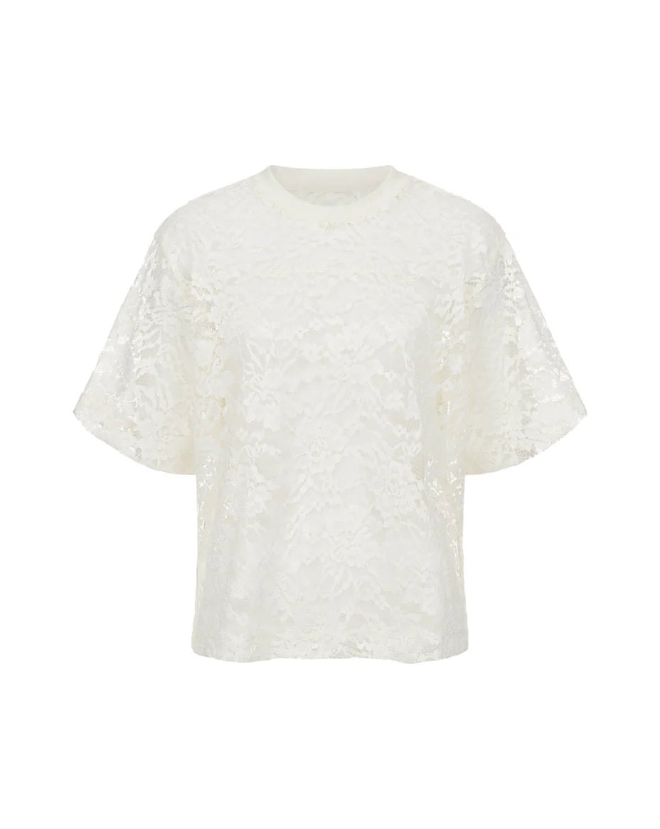 PG3 Spitzen Shirt Giselle – Leichtigkeit trifft klare Form CREME