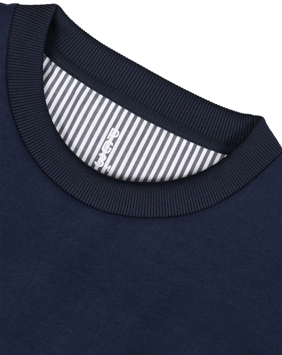 PG3 Sweater Perpetua – moderner Sweater mit Materialmix NAVY