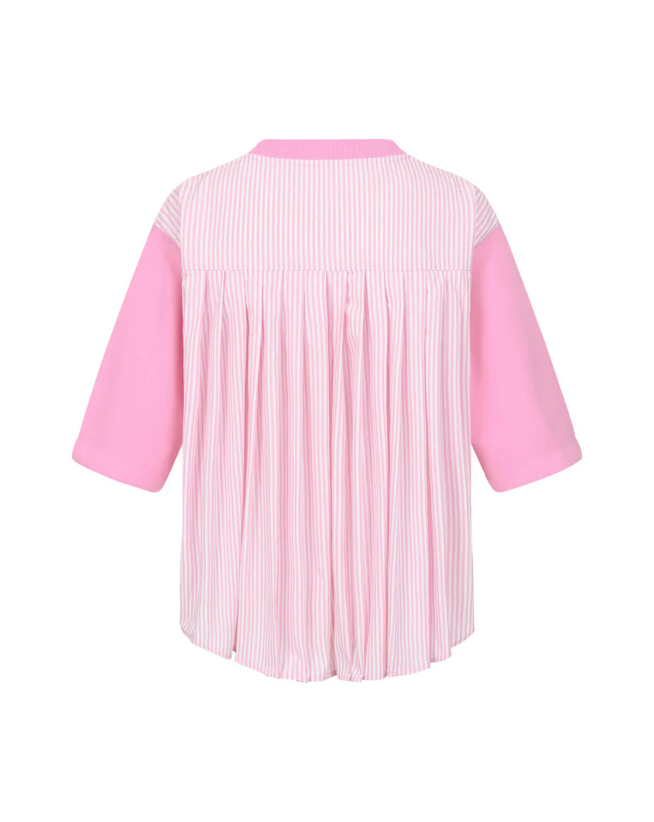 PG3 Sweater Perpetua – moderner Sweater mit Materialmix ROSÈ