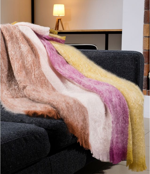 Brun de Vian-Tiran – Mohair-Plaid Paysages Colline, Herstelleransicht 2