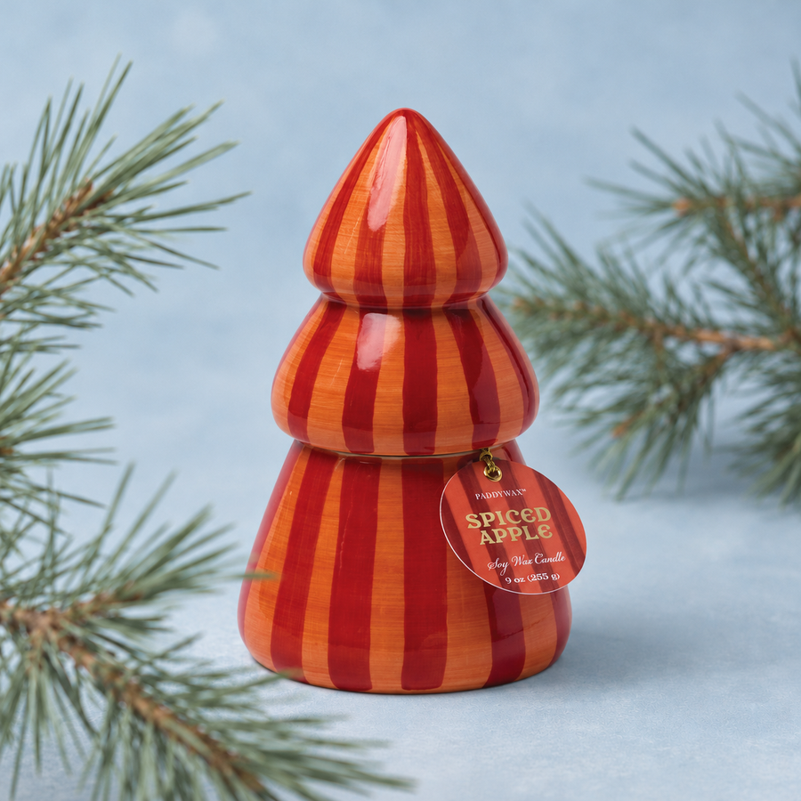 Paddywax Cabana Christmas · Duftkerze Weihnachtsbaum · Rot/Koralle